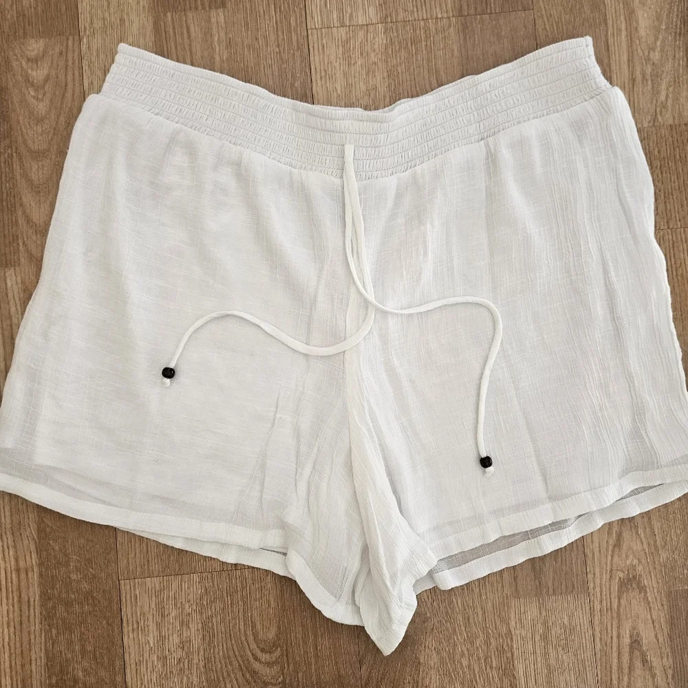 Apt. 9 Pull-On Faux Tie Lined White Shorts size XXL V-2311